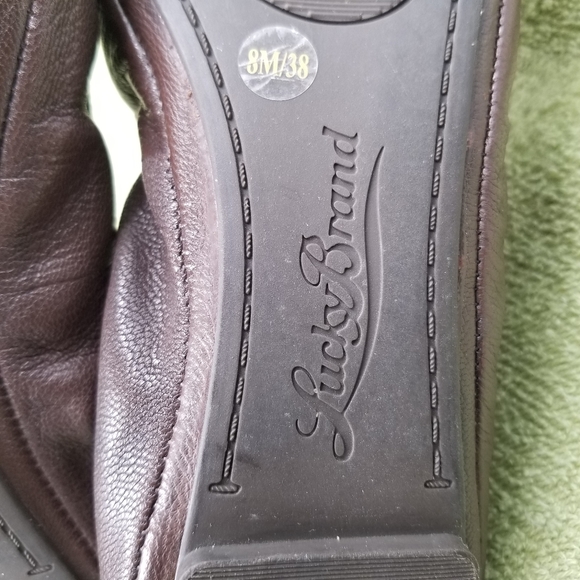 Lucky Brand Womens Emmie Brown Leather Ballet Flats Size 8M - Picture 10 of 10